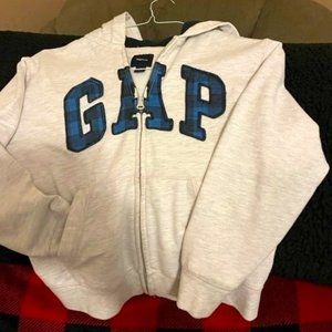 Gap Kids logo zip front hoodie in sz. M